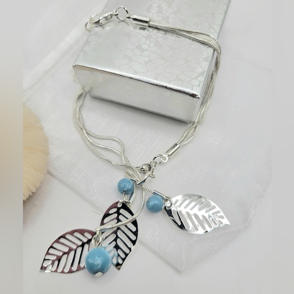 Larimar Sterling silver bracelet